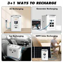 Hepway Portable Power Station, 2048Wh LiFePO4 Battery, 4 Up To 3600W X-Boost Regulated AC Outlet, <10 MS UPS, Expandable To 32kWh, <30 DB Quiet, 1.5Hr Fast Charging Solar Generator For Camping,Emergency, RV, Off-Grid Living - US B Type Plug(110-127V) - View 5