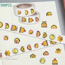 SCXXBSW 500 Sheets/Roll Cartoon Fun And Exquisite Roll Stickers DIY Decoration Guitar Notebook Table Waterproof Stickers - Multicolor - View 15