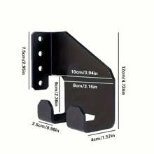 Soporte para herramientas de uso intensivo - Gancho para soplador de hojas, estante de pared de metal extra grande de uso intensivo, con orificios pretaladrados, para garaje, taller, uso profesional y doméstico, ahorro de espacio, organizador de motosierra (negro), organización de herramientas, diseño resistente, construcción duradera, coleccionista de herramientas, estantería de almacenamiento
