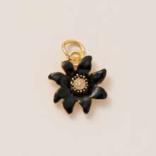 1pc Fashionable, Sweet, Cute, Colorful Flower Pendant, Pearl Grape Pendant, Ballet Dancer Pendant, Electroplated 18K Gold Waterproof And Sweat Proof, Suitable For DIY Necklaces, Bracelets, Earrings, Keychains, Bag Chains, Shoe Buckle Accessories, Women's Jewelry Accessories, DIY Accessories