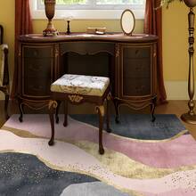 1pc Luxury Modern Minimalist Geometric Area Rug, Soft Rectangular Rug In Light Color Tones, Suitable For Outdoor, Entryway, Living Room, Bedroom, Laundry Room, Bathroom, Game Room, Machine Washable All Season Large Size Carpet, Home Decor - Multicolor 3 - View 9