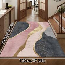 1pc Luxury Modern Minimalist Geometric Area Rug, Soft Rectangular Rug In Light Color Tones, Suitable For Outdoor, Entryway, Living Room, Bedroom, Laundry Room, Bathroom, Game Room, Machine Washable All Season Large Size Carpet, Home Decor - Multicolor 3 - View 13