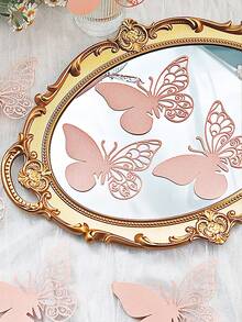 50 张 3D 蝴蝶座位卡、酒杯座位卡、蝴蝶婚礼场地名片、镂空蝴蝶座位卡、婚礼派对装饰、完美婚礼、毕业典礼、生日派对、返校季周年纪念 - 墙贴增强氛围 - 彩色 - 查看 8