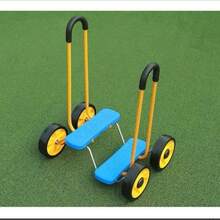 Juego Infantil con Ruedas para Deslizarse y Apoyapiés con Manijas de Seguridad - Azul - Ver 4