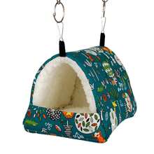 Parrot Hammock Hamster Thickening Nest Small Pet Xuanfeng Bird Peony Bird Bird's Nest Winter Warm Sleeping Bag Squirrel - Red - View 2