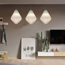 现代简约创意可折叠吊灯灯罩，圆形吊灯罩，客厅、卧室和餐厅的天花板装饰，可折叠吊灯灯罩，适合家居装饰