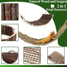 Bearded Dragon Tank Accessories, Large Reptile Bridge Hammock Flexible - Jungle Climbing Vines And Leaves With Suction Cups Habitat Décor For Hiding& Climbing Snake Gecko Lizard Chameleon - Routine - View 4