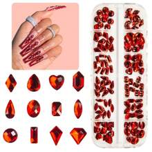 120Pcs Nail Rhinestones Moonlight 12 Shapes Big Gems Flatback Rhinestones K9 Glass Stones Nail Art Diamonds Crystals Jewels Nail Charms Arylic Nails Face Eye Makeup Crafts