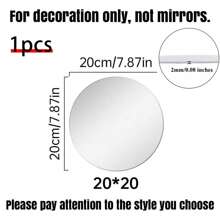 20/30cm Diameter Mirror Tray Circle Pads - 2mm Extra Thick Silver Acrylic Table Decor For Wedding Centerpieces, Sparkling Reflective Surface For Christening Displays, Party Table Candle Holders & Christmas Decor, Non-Adhesive Jewelry Store Display Trays, Pack Of 1/3/5PCS Options, Premium Home Decor Accents Mirror Wall Wall Decor Room Decor Wall Mirror Mirror For Room Bathroom Decor Living Room Decor