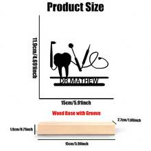 Fashion Customized Heart-Shape Stethoscope Metal Art, Custom Stethoscope Metal Ornaments With Wooden Base, Perfect Gift For Doctor, Hospital Workers, Special Family Decoration, Room Decor, Home Decor, Holiday Decor, Festivals Decor, Sence Decor, Bedroom Decor, Living Room Decor, Entrance Decor