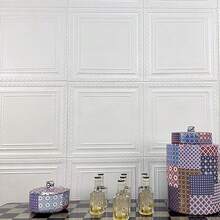 24pcs PVC Wall Panels, White Wallpanels Ceiling Tiles 20 X 20 Drop Ceiling Tiles, Hanging Decorative Tiles, High Grade PVC Wall Panels, Fire Rated, Light Weight, Prevent Breakage, 19.69*19.69inch - White - View 10