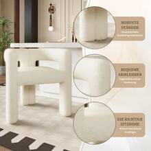 Ergonomischer Sessel mit Premium Teddy Flor, Einzigartiges Design, maximaler Komfort & vielseitig einsetzbar Moderner Allrounder-Sessel Robust, stylisch & blitzschnell montiert
