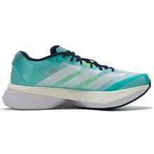 Adidas Zapatillas de running ADIZERO BOSTON 13 M, con tecnología de mediasuela Lightstrike Pro, amortiguación ligera y reactiva, zapatillas de running para hombre - Azul/Gris plateado/Amarillo limón - Ver 4