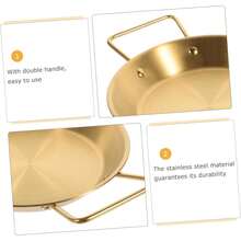 韩式金色火锅和面条锅 - 不锈钢，多用途汤和海鲜烹饪锅，适合家庭和露营，兼容电磁炉，露营炊具 | 韩式锅具设计 | 耐用炊具，家庭晚餐用品，派对用品