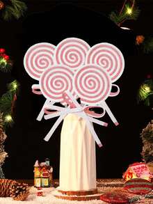 1/2PCS Christmas Simulation Candy Branch Flash Foam False Lollipop Cuttings Christmas Tree Decoration Home Vase Festival Party Decoration Home Decor Christmas Decorations Room Decor Winter