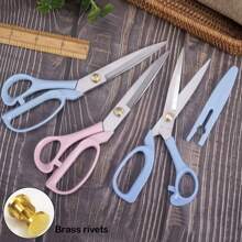 Heavy Duty Fabric Sewing Scissors, Multi-Purpose Tailor Shears, Stainless Steel Ultra Sharp Blades For Textile Crafts, Comfortable Grip With Protective Cover