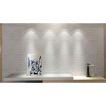 Panel de pared 3D para decoración de paredes interiores, 3 metros cuadrados - Blanco - Ver 10