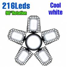 250W LED Deformable Garage Light E26/E27 UFO High Bay Lamp 3/4/5 Adjustable Panels Foldable Fan Blade AC100-277V Parking Lot Workshop Shed Hanging Lamps 220V/110V Indoor NO Flicker Eye Protection Ceiling Lights Bulb Bright Industrial Factory Shop Basements Commercial Lighting 40/60/80/100/120/150/180/200W Warm/Cool White 108/126/144/180/210/240/216/252/288leds