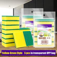 12 件厨房擦洗垫、海绵擦洗器、清洁刷套装，适用于肥皂、餐具、平底锅、毛巾、架子、水槽、洗碗机 - 彩色 - 查看 17