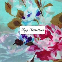 ™   Fashionable Soft Chiffon Scarfhalloween - 花卉/藍色 - 查看 9