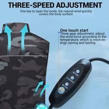 Camouflage Cooling Vest | Dual Fans, Essential For Construction Site/Outdoor Work To Beat The Heat, Powered By Power Bank (Power Bank Not Included) - Multicolor - View 4