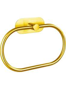 1pc Self-Adhesive Towel Rack, Stainless Steel Bathroom Towel Holder With Toilet Paper Holder, No Drilling Install Bathroom Accessories - Multicolor - View 16