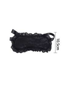 1pc Black Lace Sensual Seductive Eye Mask,School,Back To School,Travel,Travel Essentials,Home Essentials,Eye Mask,Sleep Mask - Multicolor - View 4