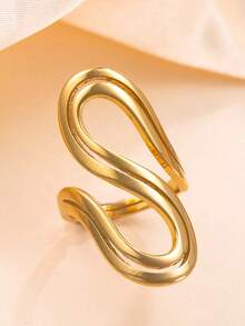 1pc Exaggerated Hollow Butterfly Shaped Titanium Steel Adjustable Thumb Ring For Women, Fashionable, Suitable For Daily Wear, Party And Weddings - Gold - View 10