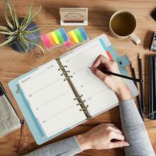 QY A5 6 Holes Binder Refill Value Set90sheets Weekly Plan Paper With Sticker And Divider Week Planner Inserts With Binder Pockets For A5 Binder 6 Hole Refillable Notebook 005da5week 5837 - WeekPaperSet - View 3