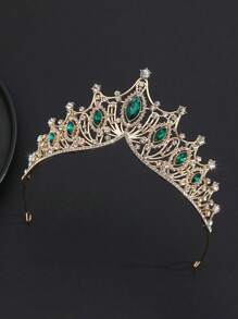 1pc Elegant Vintage Royal Style Rhinestone Tiara Crown, Suitable For Party, Birthday, Photo Shoot, Flower Girl, Children's Gift, Fashionable & Graceful Kids Hair Accessory