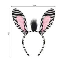 Neue Mode süße Tier Zebra Ohren Haarband, Kostümparty Kopfschmuck Kopfstück für Bühnenauftritte, Karneval Make-up, Party Dekoration Requisite Halloween