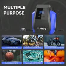Portable Digital Tire Inflator With LED Display, Air Compressor For Car Tires, Motorcycles, Bicycles And Inflatable Equipment - Blue - View 5