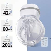 2 Pack Quiet Electric Breast Pumps - Portable, Hands-Free, Lightweight Electric Breast Pump With LED Display, 3 Modes And 12 Positions, 5 Second Quick Setup, Comes With 21/24mm Flange, Perfect For Gifting. - 灰色 - 查看 3