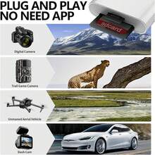 2-In-1 SD/TF Card Reader For I-Phone & USB-C - Dual Slot Memory Card Adapter With Lightning & USB-C Connectors | Plug & Play For Trail Cameras, IPad, M-AcBook & Android Devices | No Driver Needed - trắng - Xem 4