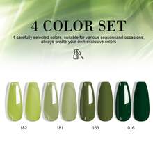 Bộ sơn móng tay gel 4 màu LIMEGIRL, bộ sưu tập màu sắc theo mùa, bền màu, dễ tẩy, bộ dụng cụ tự làm móng, quà tặng làm móng tại nhà và tại salon, dành cho móng tay nữ. - Nhiều màu - Xem 2