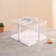 10 Inch Clear Gift Box Without Ribbons, For Birthday Party Decoration,Christmas Valentine Day - Multicolor - View 3