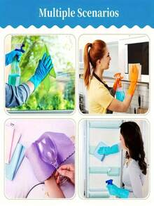 Paño mágico, paño de limpieza de vidrio con escamas de pez, paño de limpieza de vidrio mágico, absorbe el agua sin pelusas, sin marcas de agua, paño de cocina y uso doméstico, paño de limpieza de espejos y ventanas de coche, toalla de lavado de coche, paño de limpieza de espejos de baño, multiusos (color aleatorio) - Multicolor - Ver 7