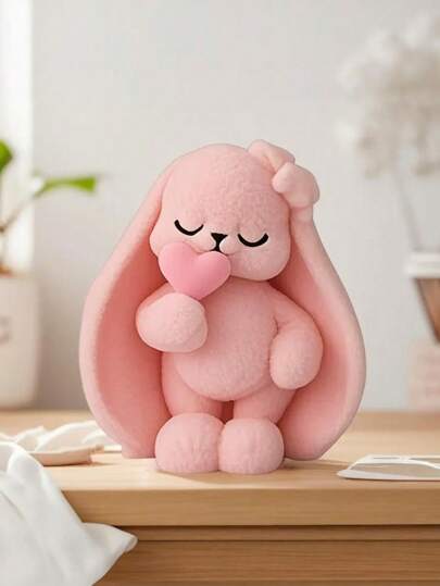 Playful Pink Rabbit Silicone Mold | Detailed Heart-Gesture Design For Candles, Resin & Clay – Cute Bunny Accessories, Ideal For Gift Crafting, Home Accents & All Occasions