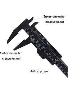 Calibre de plástico portátil de 80 mm para medir cejas, calibrador Vernier para tatuaje, microblading y herramientas de medición de maquillaje permanente - Multicolor - Ver 2