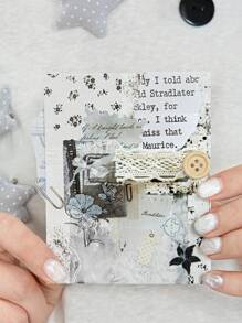 MOCARD 30 pezzi/confezione Adesivi in pizzo per scrapbooking, adesivi decorativi creativi e di , materiali artigianali fai-da-te, regali per le vacanze, forniture scolastiche personalizzate per scrapbooking