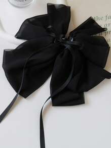 1 件格子丝带蝴蝶结发夹，优雅别致的时尚发夹，适合日常佩戴、休闲、派对、通勤、度假、服装搭配发饰女士爪夹秋季配饰