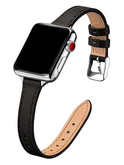 1pc Leather Watch Band For Women, Compatible With Apple Watch Bands Ultra/Se/8/7/6/5/4/3/2/1, Lim Waist Design, Sizes 38/40/41/42/44/45/49mm