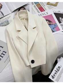 Women's Elegant Fashion Elegant Short Casual Solid Color Daily Long Sleeve Blazer