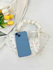 1 chiếc túi đeo vai thời trang mùa hè đa năng, họa tiết nơ, chất liệu vải nylon trắng, thiết kế dây rút, phù hợp sử dụng hàng ngày cho phụ nữ - trắng - Xem 8