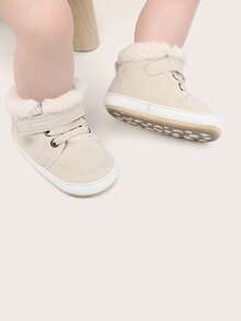 Grube, polarowe buciki dla niemowląt, odpowiednie dla dzieci w wieku od 3 do 6 miesięcy, do 8 miesięcy, ciepłe i amortyzujące