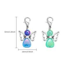 10/20pcs Assorted Colorful Heart Angel With Lobster Clasp Pendant, Suitable For DIY Bracelet, Necklace, Bag, Keychain, Jewelry Accessories - Multicolor-with Lobster Clasp - View 4