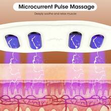 Hailicare 电加热腰部按摩器，腹部肌肉塑形器，束腰带，腹部锻炼器，下背部和腹部按摩器，振动和热疗腰带，电振动加热垫，肌肉放松支撑 - 白色 - 查看 5
