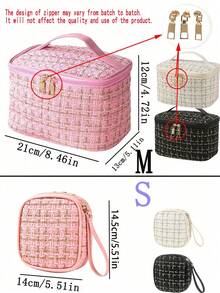 1pc Large Capacity Waterproof Cosmetic Bag - Ideal For Travel And Organizing Makeup And Brushes, Toiletry Bag, Makeup Bag, Travel, Dorm Essential, Back To School Luggage, With Zipper Closure For Lipstick, Brushes, Phone, Coins, Home, Travel And School Use Makeup Organizer Makeup Case - Multicolor - View 11