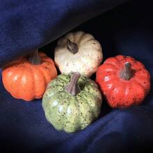 10pcs Random Color Mini Realistic Pumpkin Decor - Suitable For Thanksgiving, Halloween Or Autumn Celebrations - Multicolor - View 2