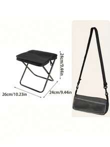 1pc Outdoor Backpack With Foldable Stool, Pen Bag, Portable & Compact Camping Gear, Crossbody Bag With Folding Chair - Multicolor - View 4
